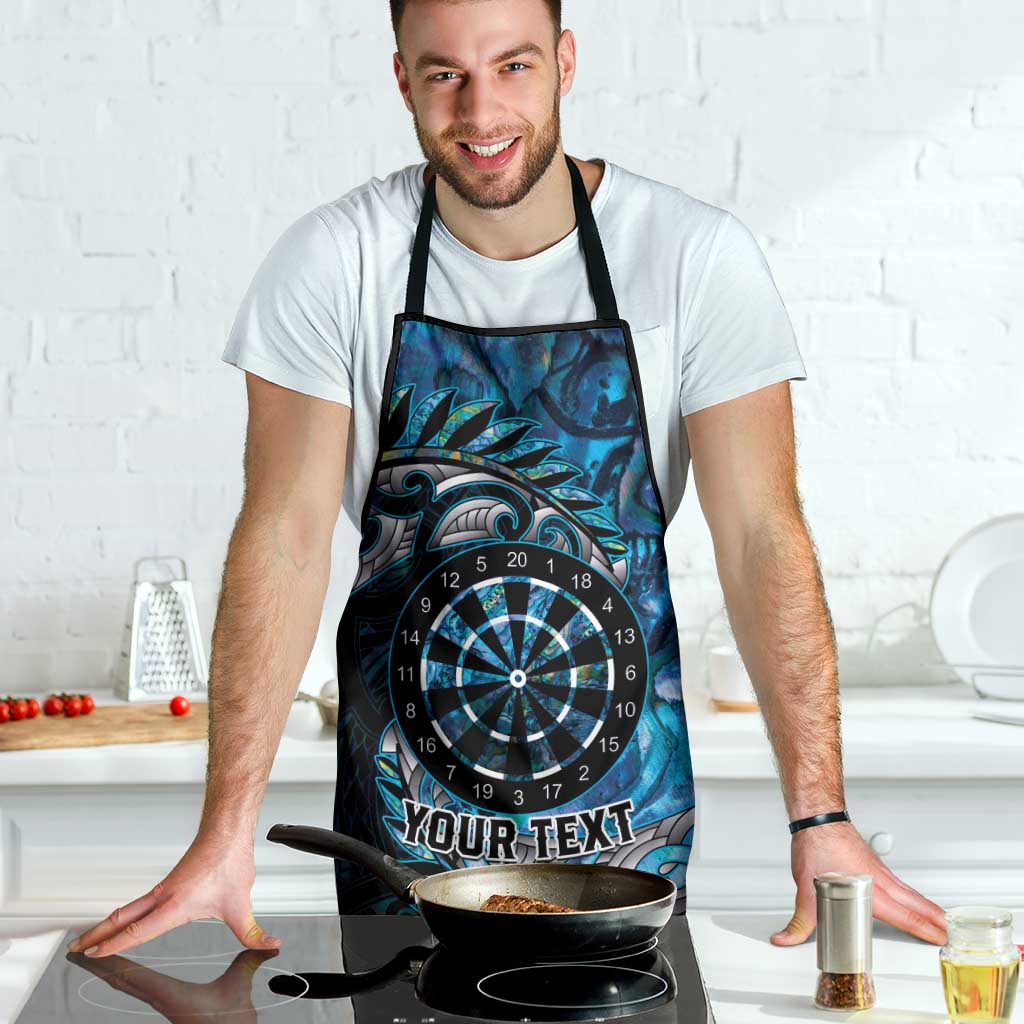New Zealand Darts Personalised Apron Aotearoa Silver Fern Blue Papua Shell Spirit - Aussie Hoodie