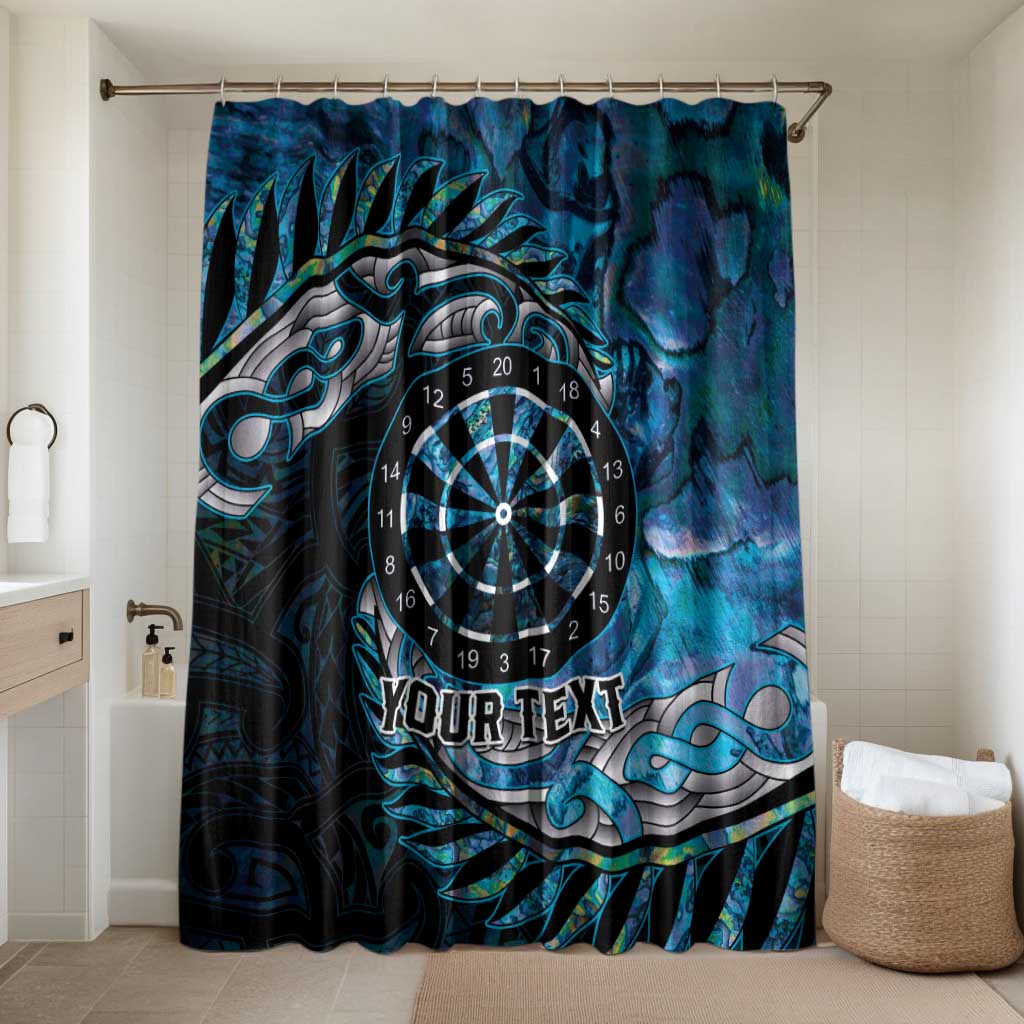 New Zealand Darts Personalised Bathroom Set Aotearoa Silver Fern Blue Papua Shell Spirit - Aussie Hoodie