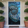 New Zealand Darts Personalised Door Cover Aotearoa Silver Fern Blue Papua Shell Spirit - Aussie Hoodie