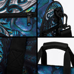 New Zealand Darts Personalised Duffle Bag Aotearoa Silver Fern Blue Papua Shell Spirit