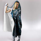 New Zealand Darts Personalised Hooded Blanket Aotearoa Silver Fern Blue Papua Shell Spirit