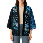 New Zealand Darts Personalised Kimono Aotearoa Silver Fern Blue Papua Shell Spirit - Aussie Hoodie