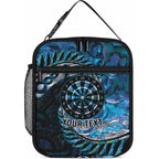 New Zealand Darts Personalised Lunch Bag Aotearoa Silver Fern Blue Papua Shell Spirit