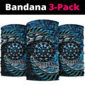 New Zealand Darts Personalised Neck Gaiter Aotearoa Silver Fern Blue Papua Shell Spirit - Aussie Hoodie