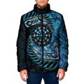 New Zealand Darts Personalised Padded Jacket Aotearoa Silver Fern Blue Papua Shell Spirit - Aussie Hoodie