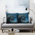 New Zealand Darts Personalised Pillow Cover Aotearoa Silver Fern Blue Papua Shell Spirit - Aussie Hoodie