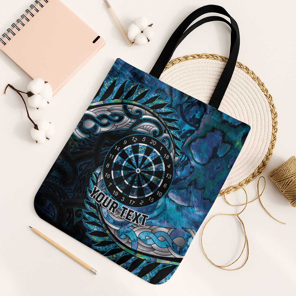 New Zealand Darts Personalised Tote Bag Aotearoa Silver Fern Blue Papua Shell Spirit - Aussie Hoodie