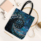 New Zealand Darts Personalised Tote Bag Aotearoa Silver Fern Blue Papua Shell Spirit - Aussie Hoodie