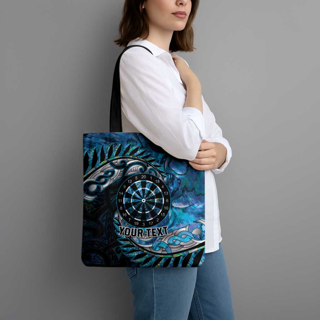 New Zealand Darts Personalised Tote Bag Aotearoa Silver Fern Blue Papua Shell Spirit - Aussie Hoodie