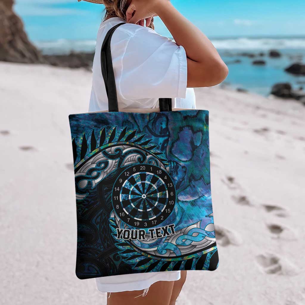 New Zealand Darts Personalised Tote Bag Aotearoa Silver Fern Blue Papua Shell Spirit - Aussie Hoodie