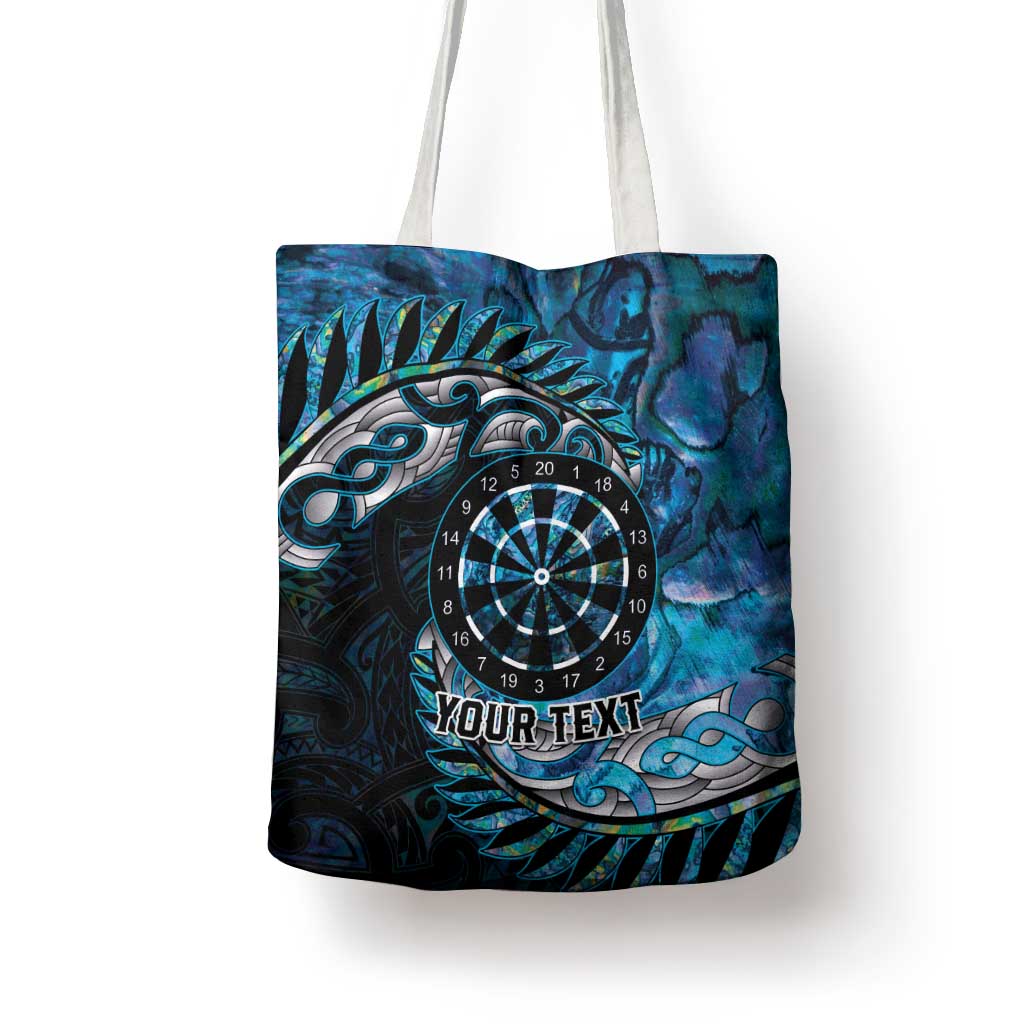 New Zealand Darts Personalised Tote Bag Aotearoa Silver Fern Blue Papua Shell Spirit - Aussie Hoodie