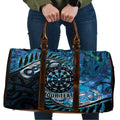 New Zealand Darts Personalised Travel Bag Aotearoa Silver Fern Blue Papua Shell Spirit - Aussie Hoodie