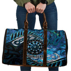 New Zealand Darts Personalised Travel Bag Aotearoa Silver Fern Blue Papua Shell Spirit - Aussie Hoodie