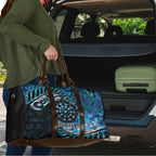 New Zealand Darts Personalised Travel Bag Aotearoa Silver Fern Blue Papua Shell Spirit - Aussie Hoodie