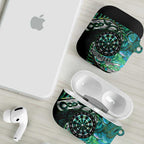 New Zealand Darts Personalised AirPods Case Aotearoa Silver Fern Green Papua Shell Spirit - Aussie Hoodie
