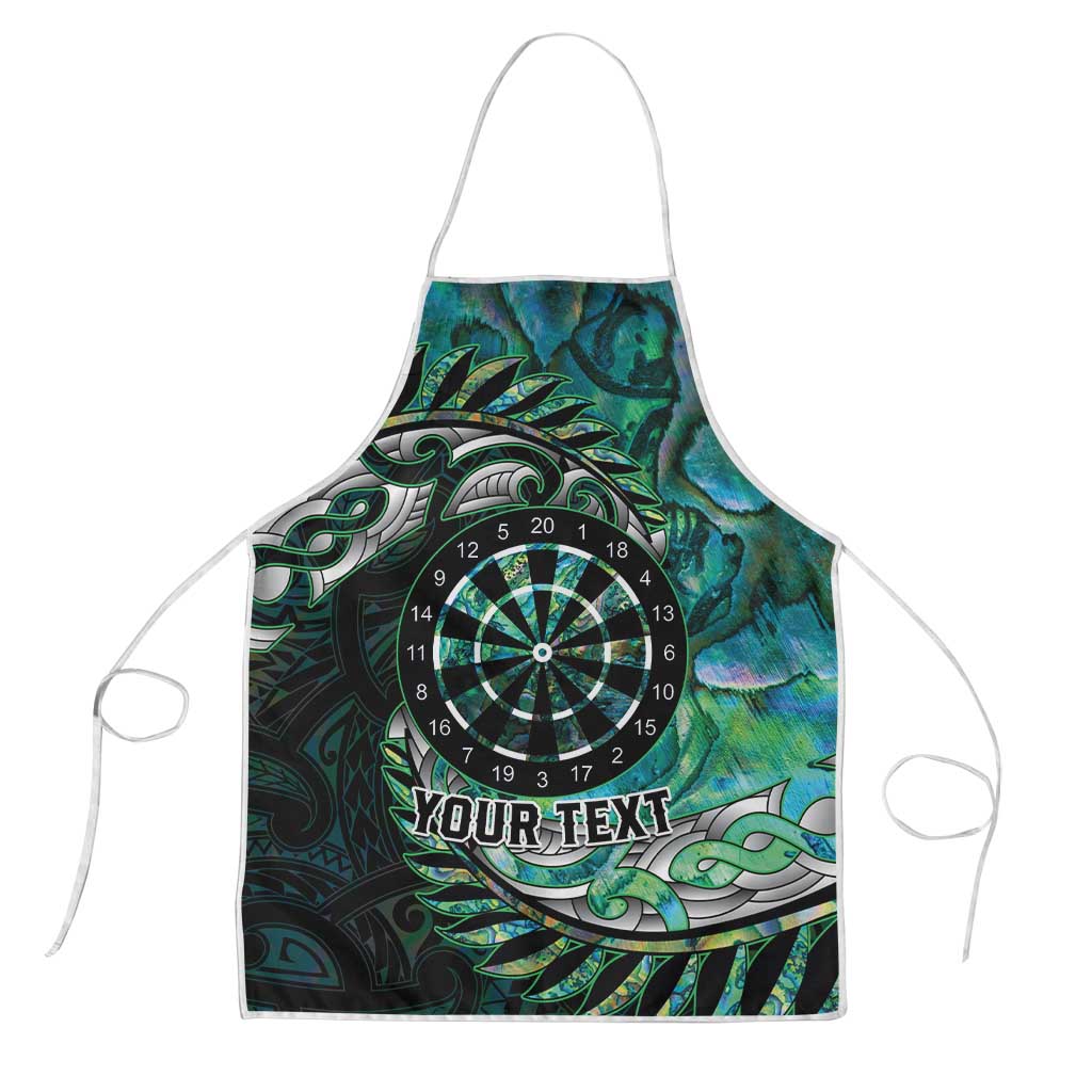 New Zealand Darts Personalised Apron Aotearoa Silver Fern Green Papua Shell Spirit - Aussie Hoodie