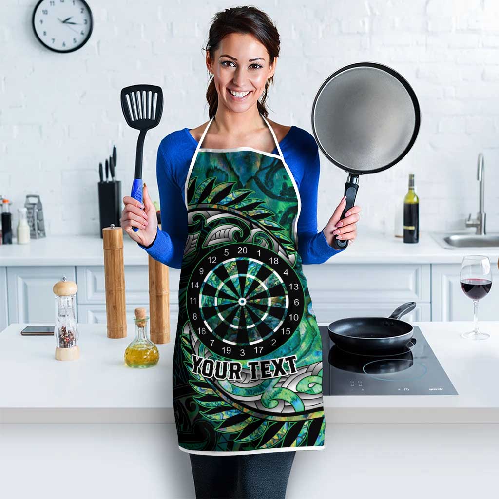New Zealand Darts Personalised Apron Aotearoa Silver Fern Green Papua Shell Spirit - Aussie Hoodie