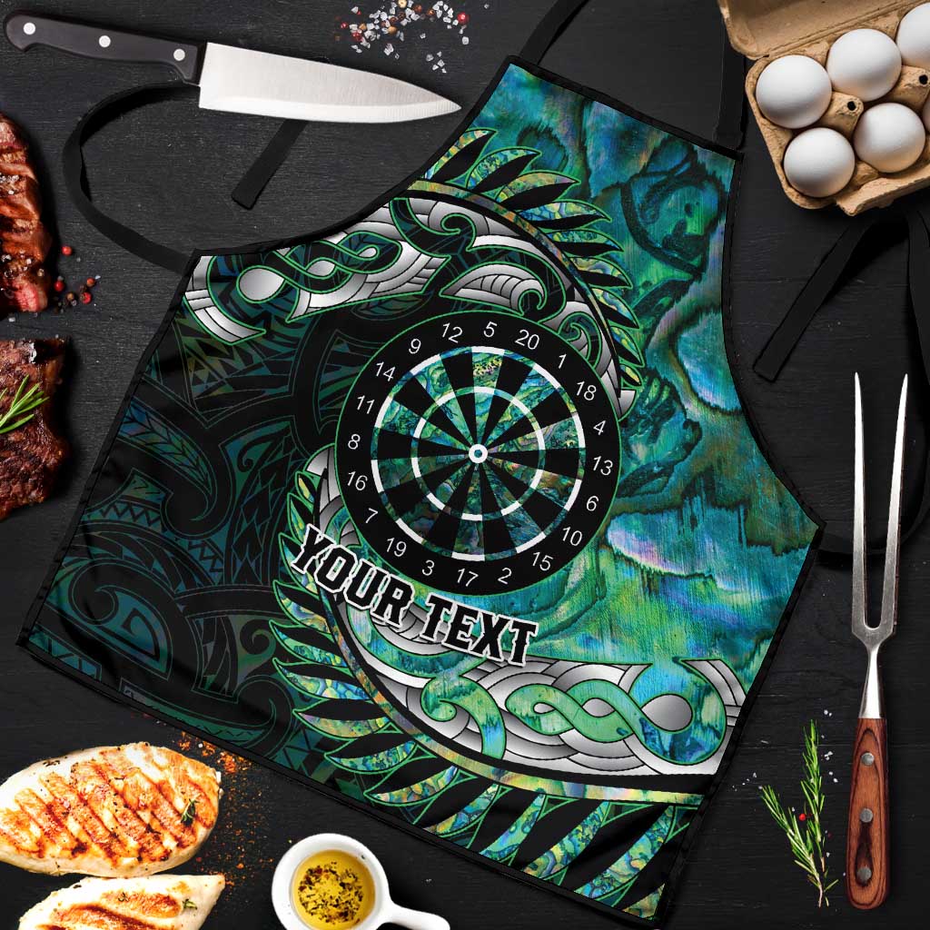 New Zealand Darts Personalised Apron Aotearoa Silver Fern Green Papua Shell Spirit - Aussie Hoodie