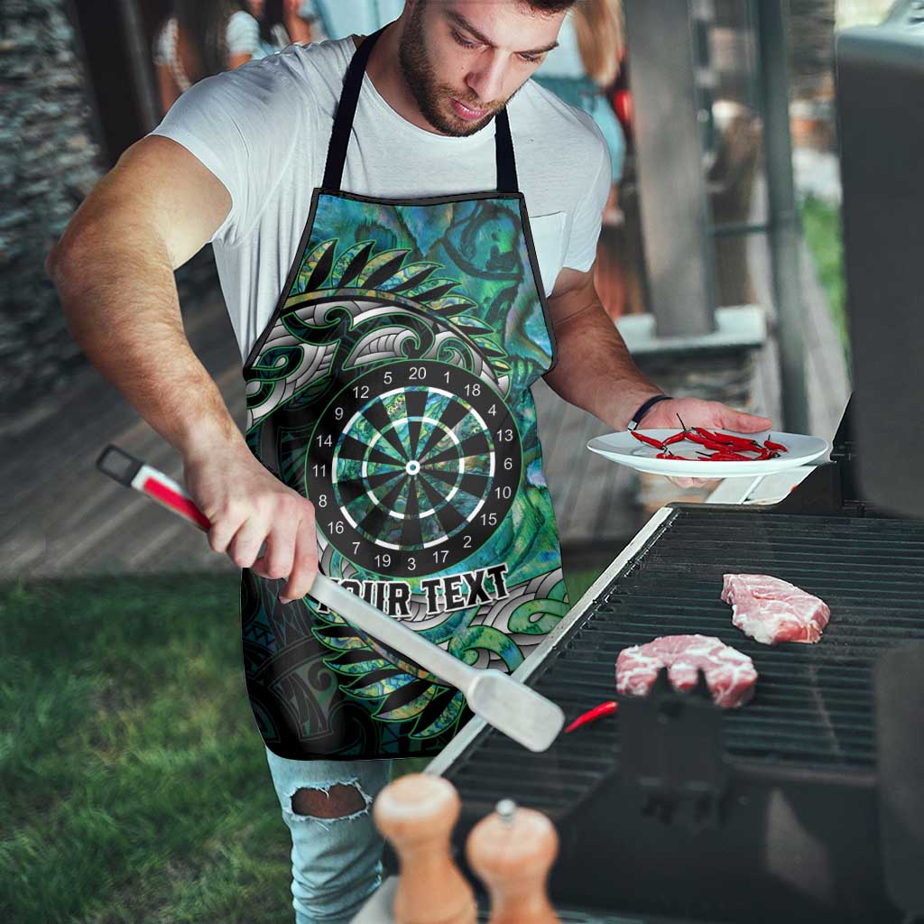 New Zealand Darts Personalised Apron Aotearoa Silver Fern Green Papua Shell Spirit - Aussie Hoodie