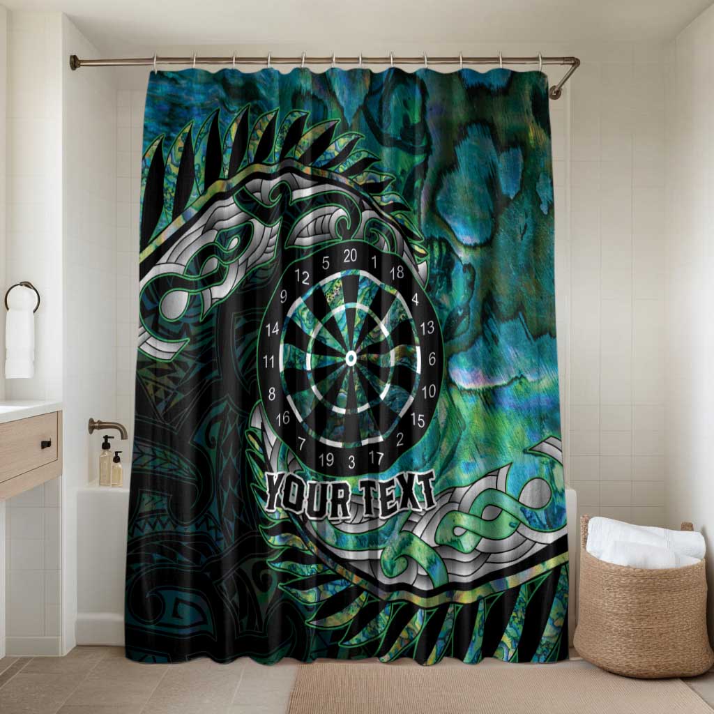 New Zealand Darts Personalised Bathroom Set Aotearoa Silver Fern Green Papua Shell Spirit - Aussie Hoodie