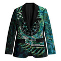 New Zealand Darts Personalised Blazer Aotearoa Silver Fern Green Papua Shell Spirit - Aussie Hoodie