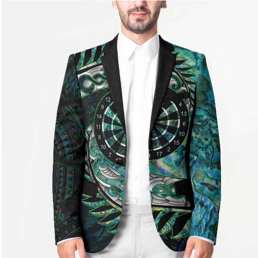 New Zealand Darts Personalised Blazer Aotearoa Silver Fern Green Papua Shell Spirit - Aussie Hoodie