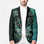 New Zealand Darts Personalised Blazer Aotearoa Silver Fern Green Papua Shell Spirit - Aussie Hoodie