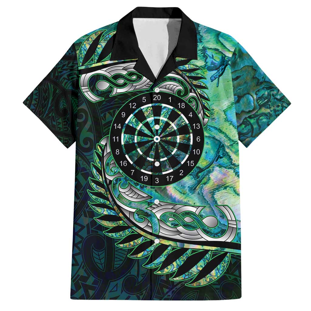 New Zealand Darts Personalised Family Matching Off Shoulder Maxi Dress and Hawaiian Shirt Aotearoa Silver Fern Green Papua Shell Spirit