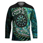 New Zealand Darts Personalised Hockey Jersey Aotearoa Silver Fern Green Papua Shell Spirit - Aussie Hoodie