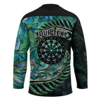 New Zealand Darts Personalised Hockey Jersey Aotearoa Silver Fern Green Papua Shell Spirit - Aussie Hoodie