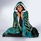 New Zealand Darts Personalised Hooded Blanket Aotearoa Silver Fern Green Papua Shell Spirit