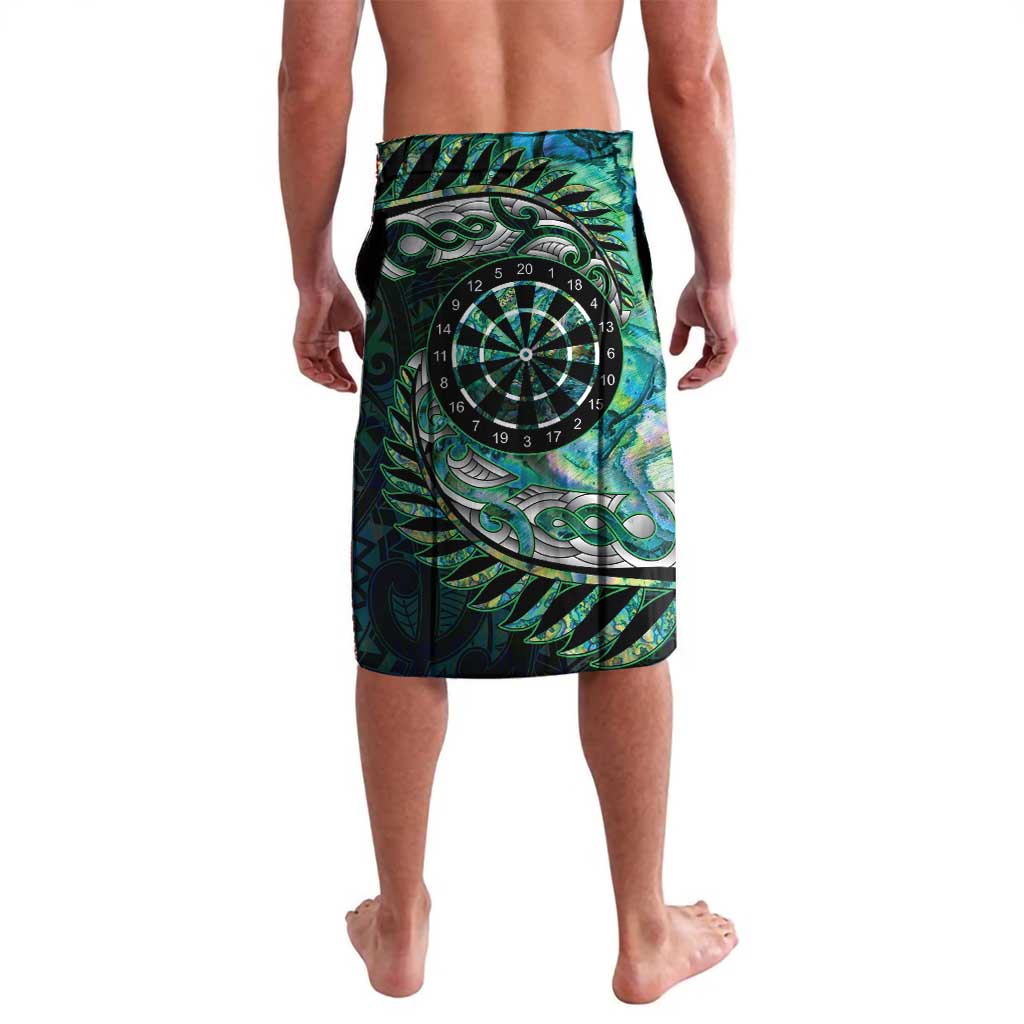 New Zealand Darts Personalised Lavalava Aotearoa Silver Fern Green Papua Shell Spirit