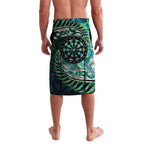 New Zealand Darts Personalised Lavalava Aotearoa Silver Fern Green Papua Shell Spirit
