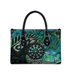 New Zealand Darts Personalised Leather Bag Aotearoa Silver Fern Green Papua Shell Spirit - Aussie Hoodie