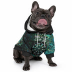 New Zealand Darts Personalised Pet Hoodie Aotearoa Silver Fern Green Papua Shell Spirit