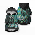 New Zealand Darts Personalised Pet Hoodie Aotearoa Silver Fern Green Papua Shell Spirit
