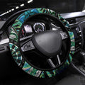 New Zealand Darts Steering Wheel Cover Aotearoa Silver Fern Green Papua Shell Spirit