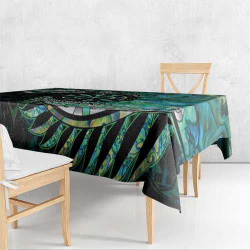 New Zealand Darts Personalised Tablecloth Aotearoa Silver Fern Green Papua Shell Spirit