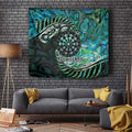 New Zealand Darts Personalised Tapestry Aotearoa Silver Fern Green Papua Shell Spirit