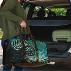New Zealand Darts Personalised Travel Bag Aotearoa Silver Fern Green Papua Shell Spirit - Aussie Hoodie