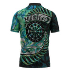 New Zealand Darts Personalised Zipper Polo Shirt Aotearoa Silver Fern Green Papua Shell Spirit - Aussie Hoodie