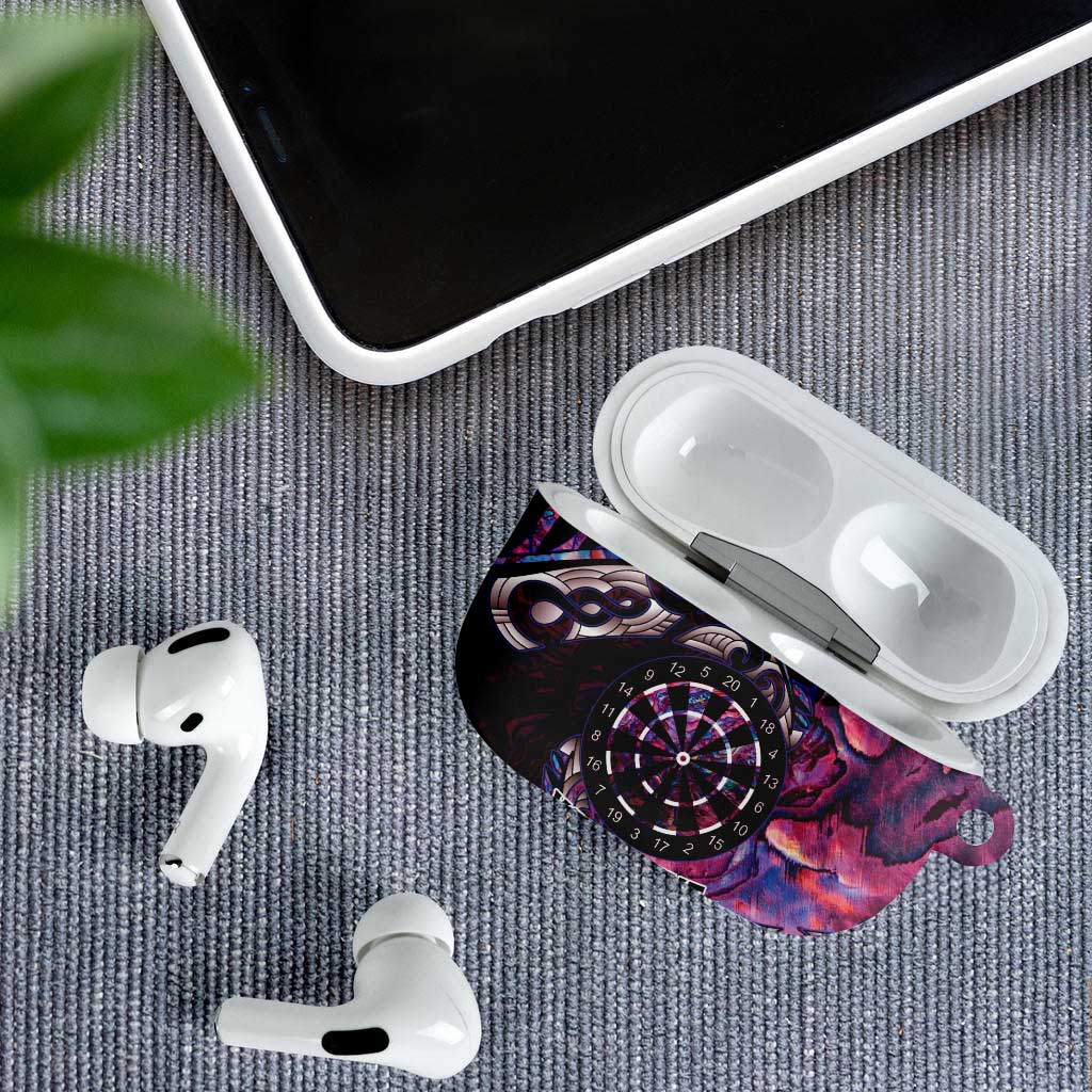 New Zealand Darts Personalised AirPods Case Aotearoa Silver Fern Pink Papua Shell Spirit - Aussie Hoodie