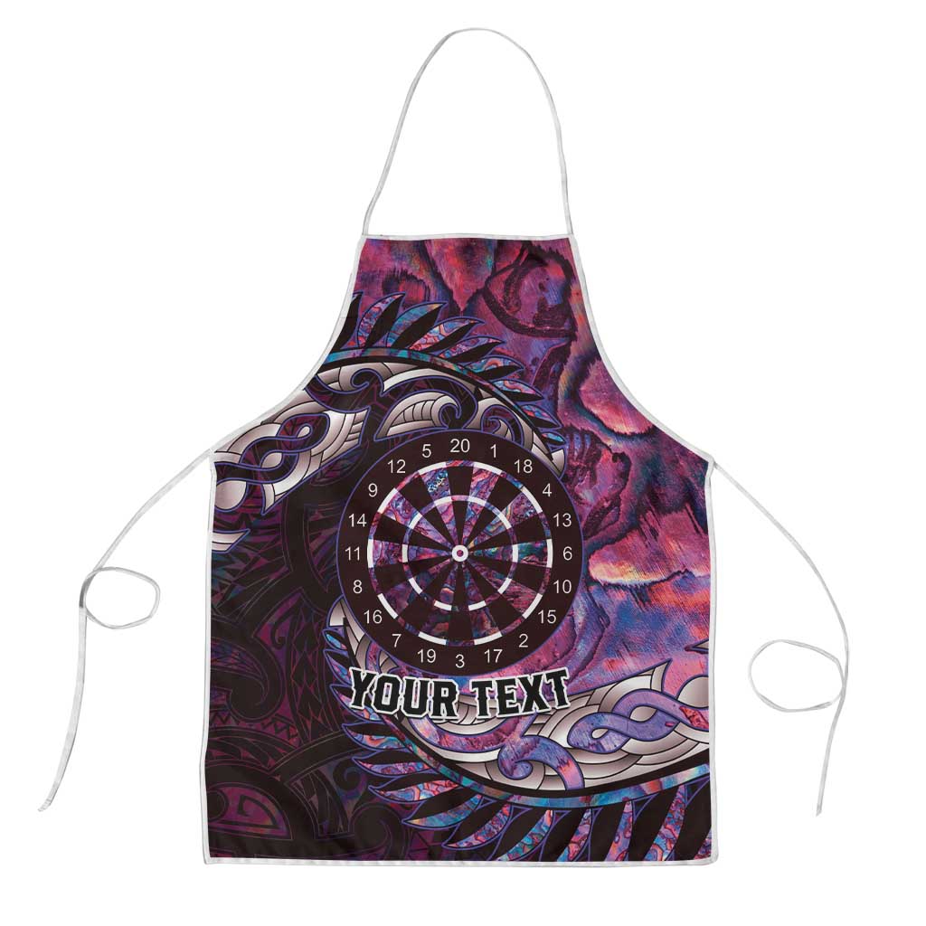 New Zealand Darts Personalised Apron Aotearoa Silver Fern Pink Papua Shell Spirit - Aussie Hoodie