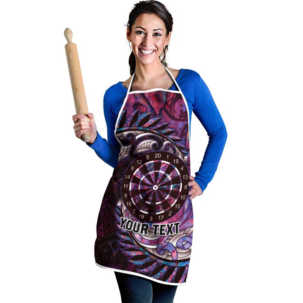 New Zealand Darts Personalised Apron Aotearoa Silver Fern Pink Papua Shell Spirit - Aussie Hoodie