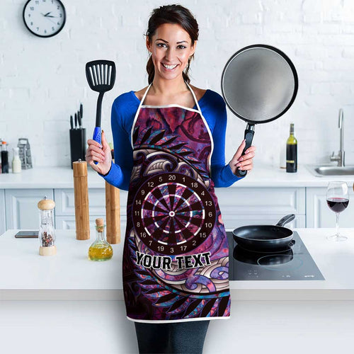 New Zealand Darts Personalised Apron Aotearoa Silver Fern Pink Papua Shell Spirit - Aussie Hoodie