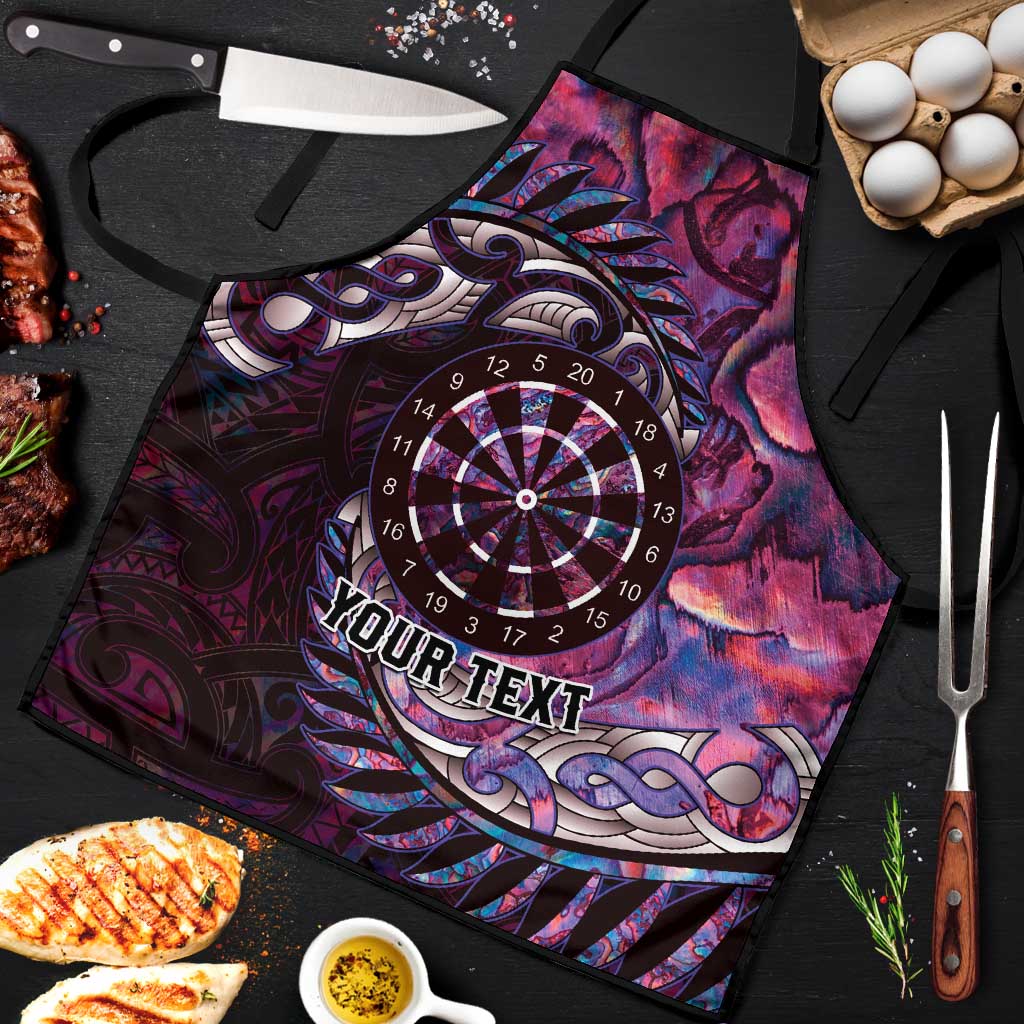 New Zealand Darts Personalised Apron Aotearoa Silver Fern Pink Papua Shell Spirit - Aussie Hoodie