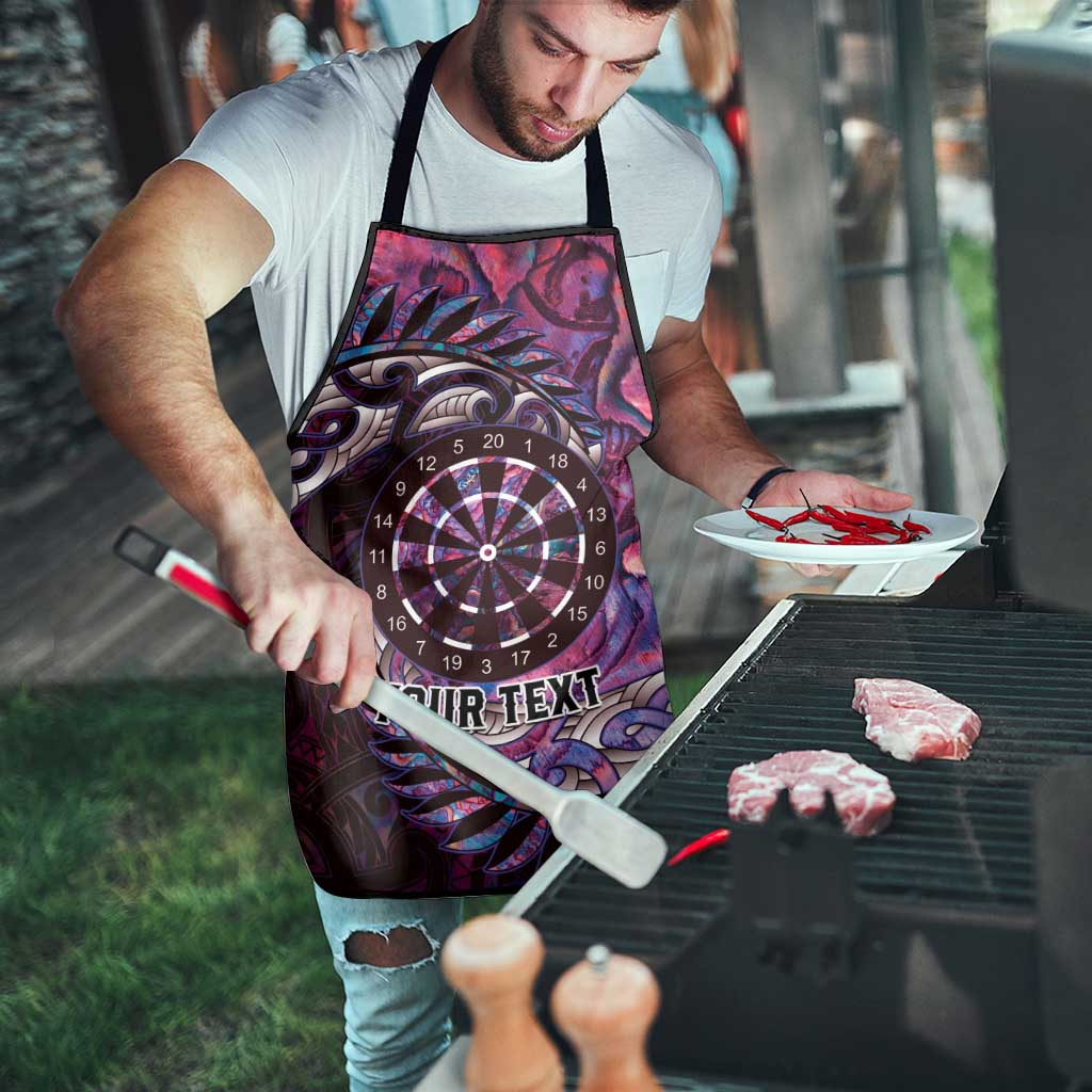 New Zealand Darts Personalised Apron Aotearoa Silver Fern Pink Papua Shell Spirit - Aussie Hoodie