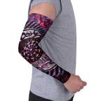 New Zealand Darts Personalised Arm Sleeves Aotearoa Silver Fern Pink Papua Shell Spirit - Aussie Hoodie