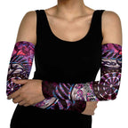 New Zealand Darts Personalised Arm Sleeves Aotearoa Silver Fern Pink Papua Shell Spirit - Aussie Hoodie