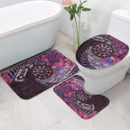 New Zealand Darts Personalised Bathroom Set Aotearoa Silver Fern Pink Papua Shell Spirit - Aussie Hoodie
